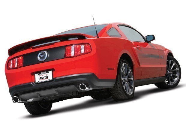 Bora Mustang Exhaust 11789 installed on Red Mustang