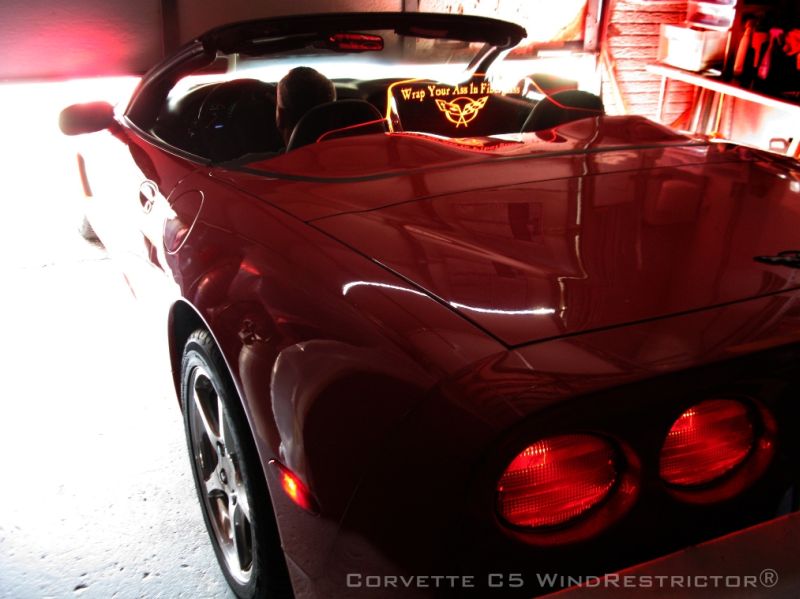 Corvette Convertible Wind Screen Custom Engraved