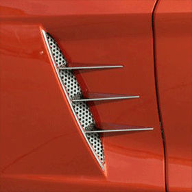 C6 Corvette 8-pc Stainless Vent Spears w/Perforated Stain