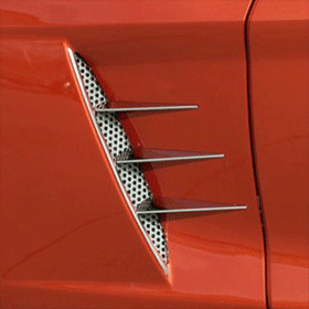 C6 Corvette 8-pc Stainless Vent Spears w/Perforated Stain 