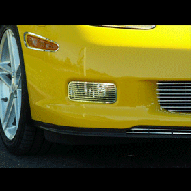 C6 Corvette Z06 2-pc Stainless Driving Light Covers