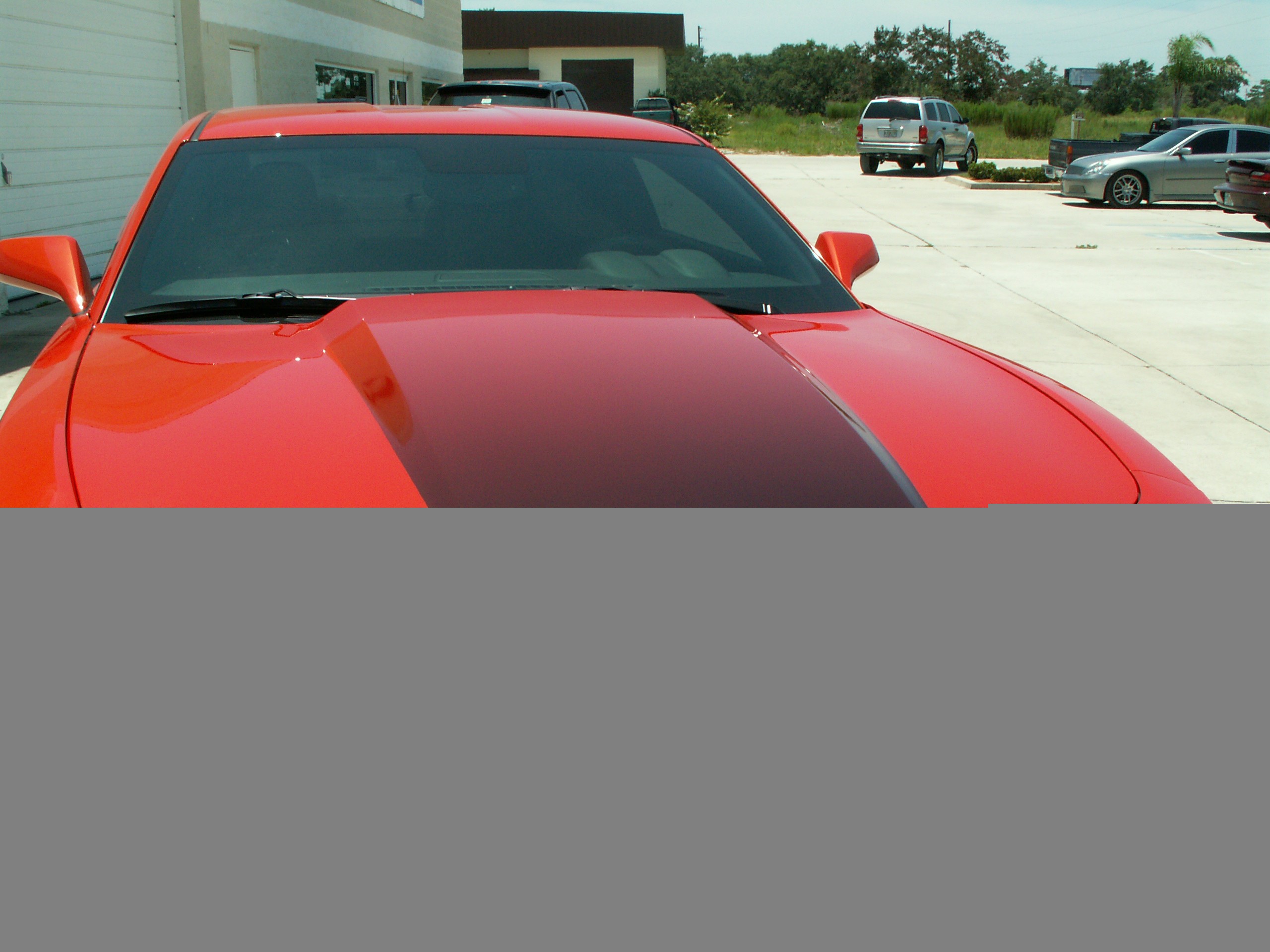 Vinyl black to clear hood graphic for the 2010-2013+ Camaro