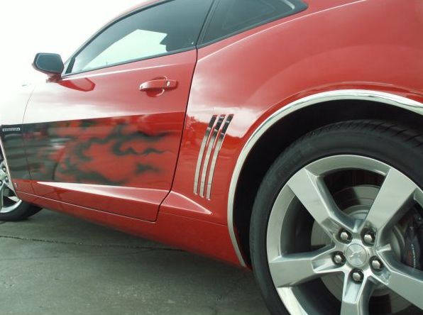2010-2015 Camaro Polished Stainless Rear Quarter Trim