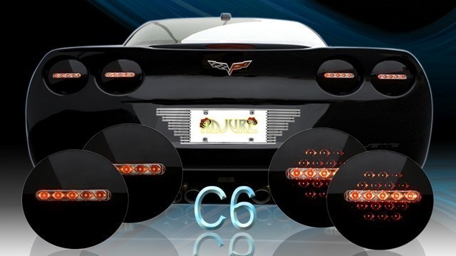 C6 Corvette Midnight Onyx L.E.D Tail Lights