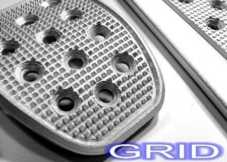 Grid Machined Finish for the Camaro Racing Pedal Sets