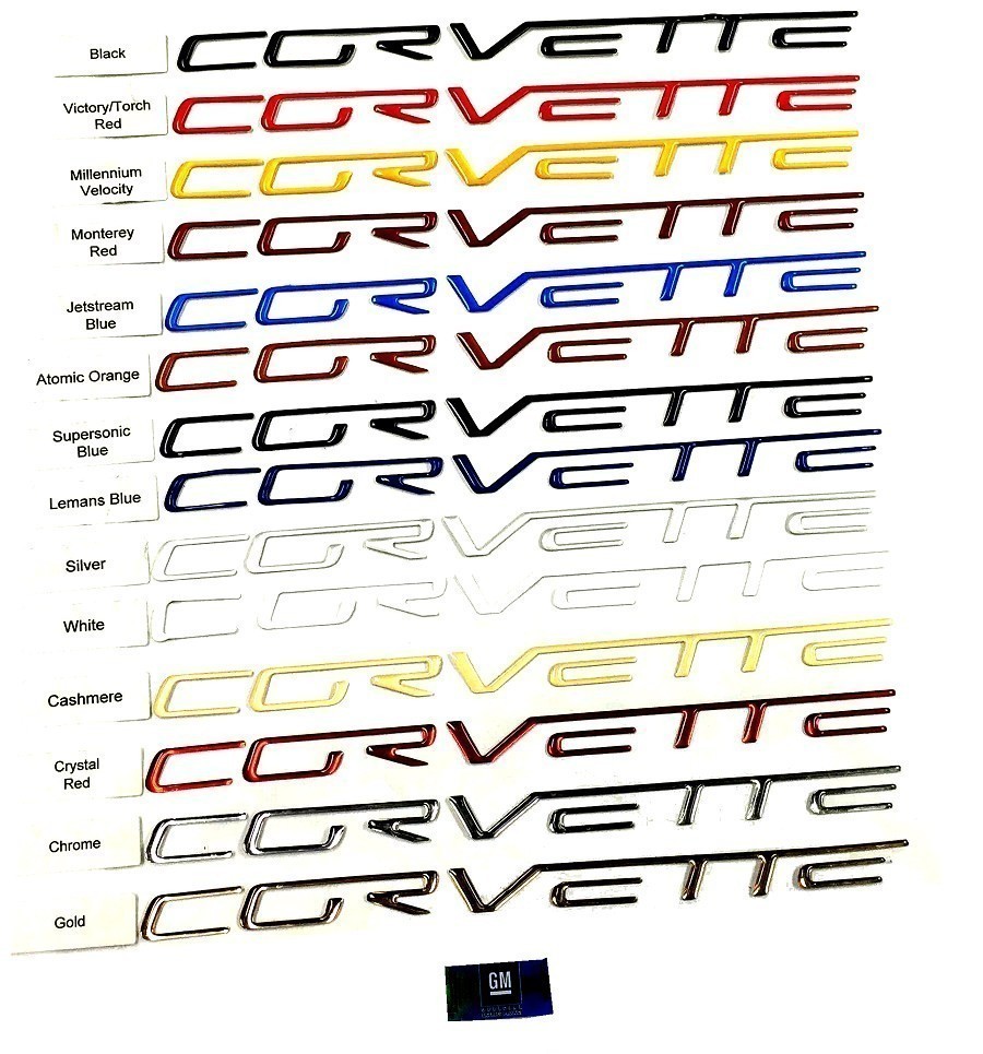 C6 Corvette domed dash lettering letters inserts