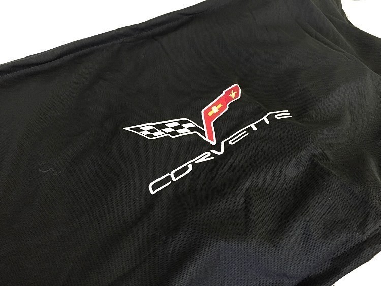 C6 Corvette Rear Cargo Shade with C6 Crossed Flags