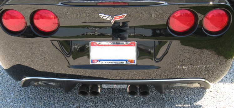 C6 Corvette Rear Valance Chrome Trim