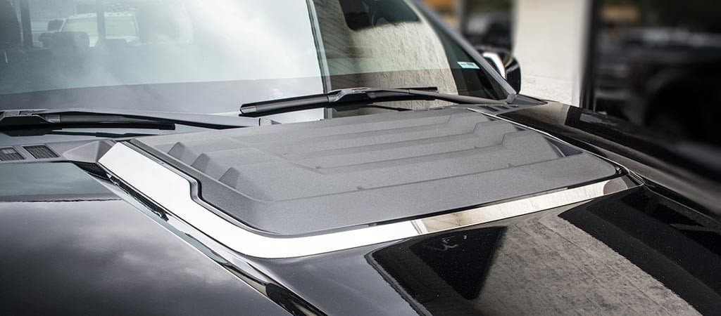 2017 Ford Raptor Hood Vent Trim Polished Stainless - SouthernCarParts