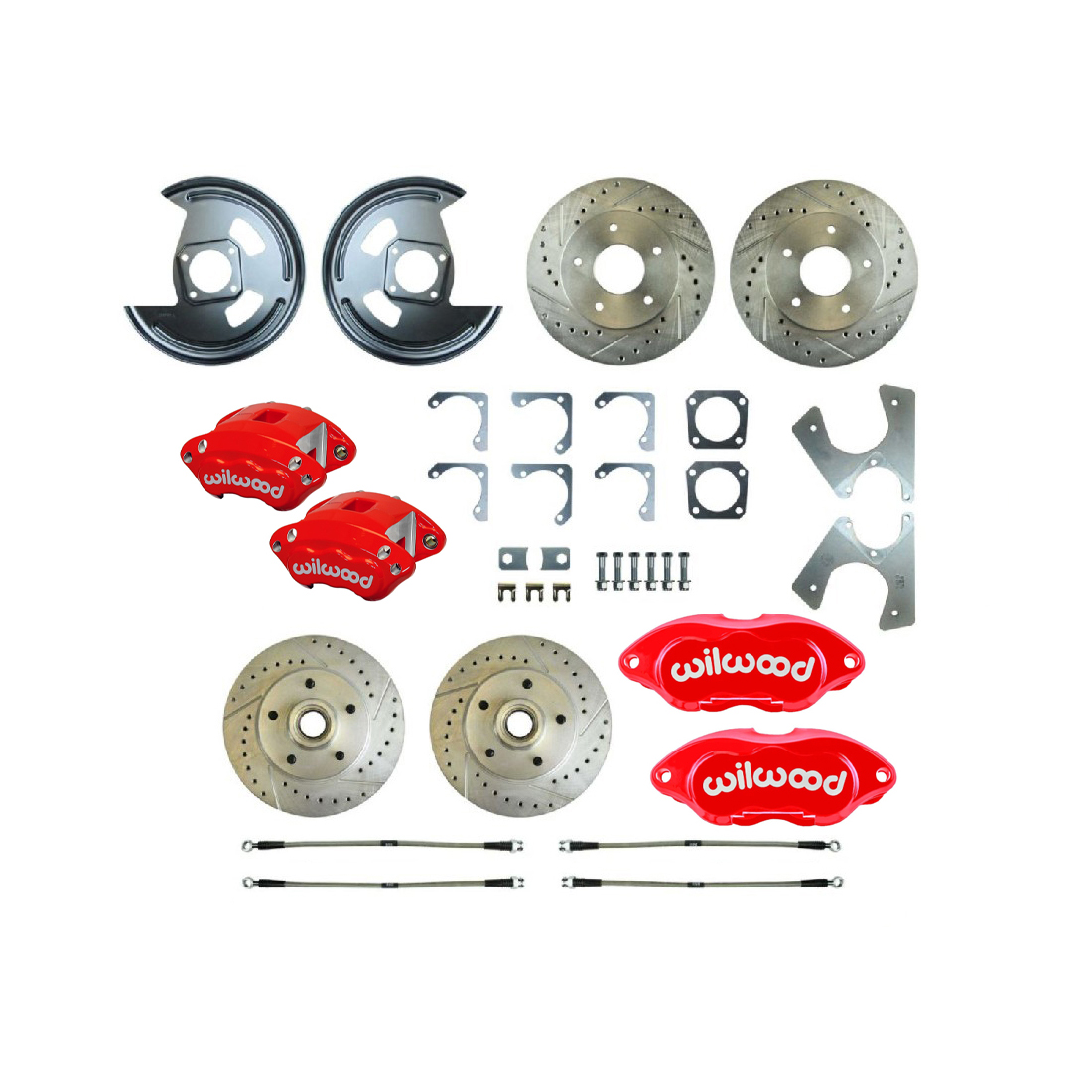 1969-1972 GM A-Body The Right Stuff Performance Rear Brake Conversion Kit with Matching Front Rot...