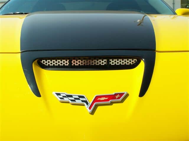 C6 2006-2013 Corvette Z06 Perforated Stainless Hood Vent Grilles