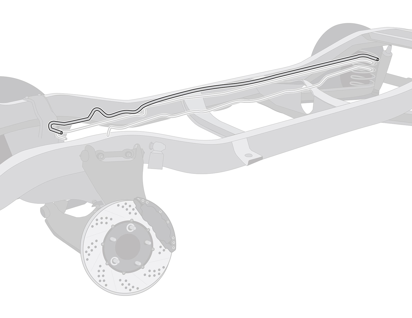 1981-89 Chevrolet Suburban Pre-Bent Stainless Steel Charcoal Vapor Line by The Right Stuff