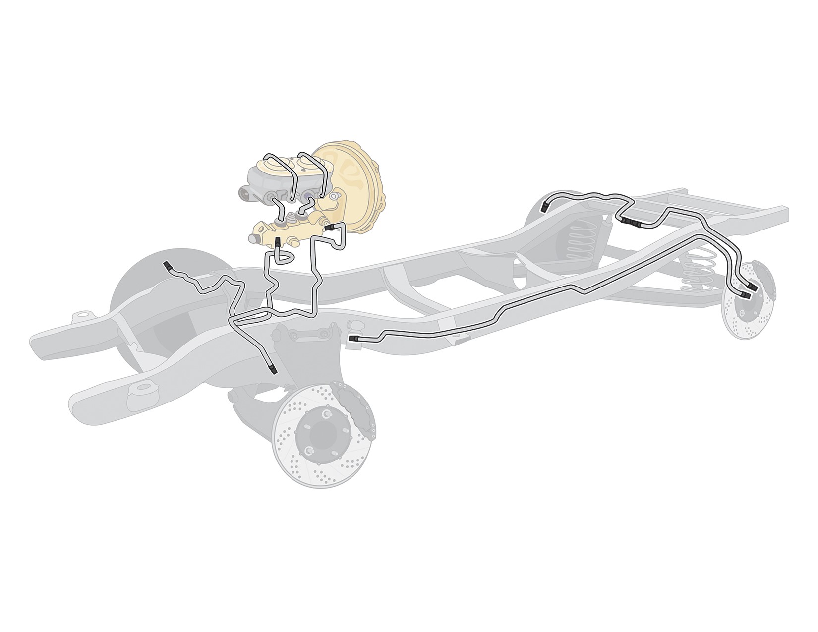 1969 Pontiac A-Body Pre-Bent Stainless Steel Vapor Return Line Set by The Right Stuff