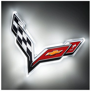 C7 Corvette LED Rear Emblem Illuminated