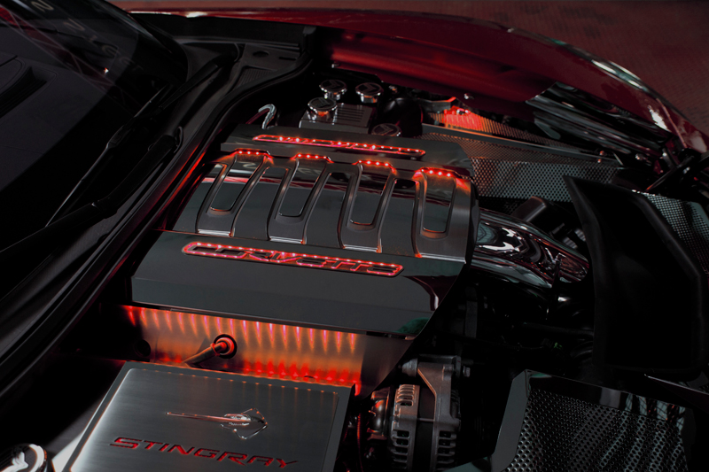 2014 C7 Corvette Stingray Fuel Rail Covers LEDS