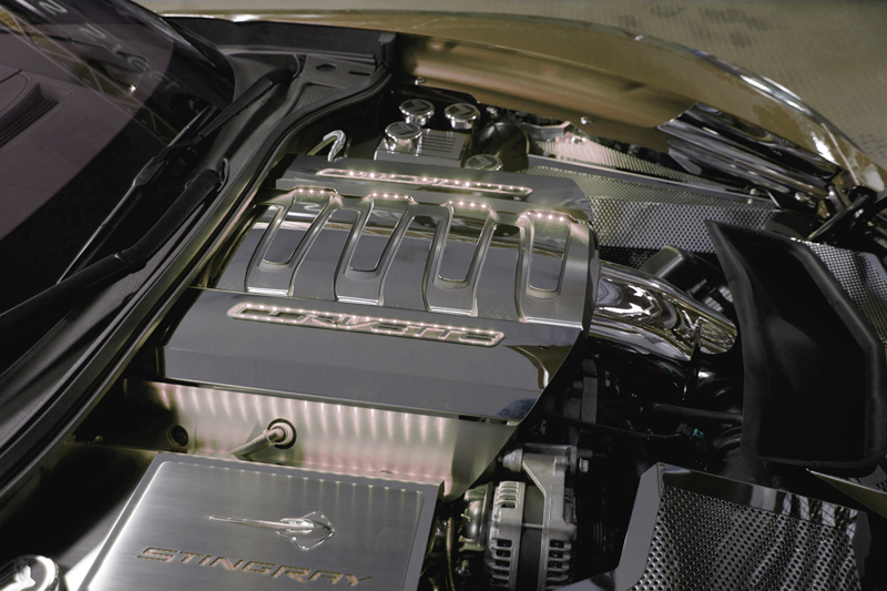 2015 C7 Corvette Stingray LED fuel rail covers