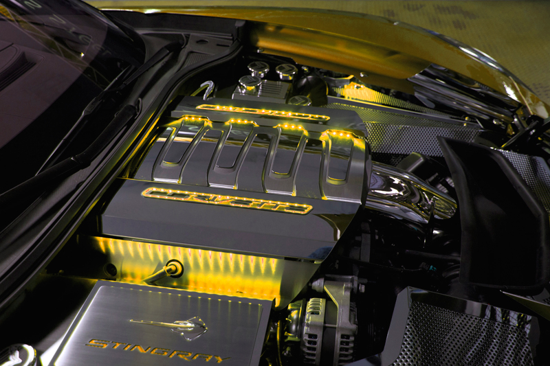C7 Corvette 2016 Fuel Rail Cover LEDS