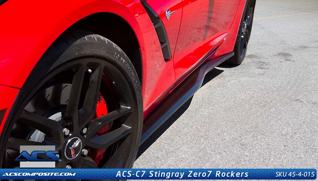 2014 2015 C7 Corvette Stingray ACS ZERO17 Side Skirts Rockers