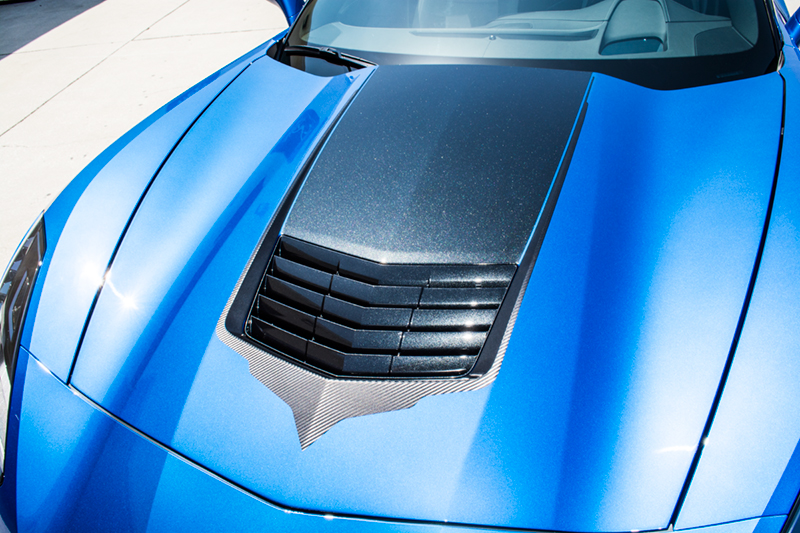C7 Corvette Stingray Carbon Fiber Look Hood Vent Graphic