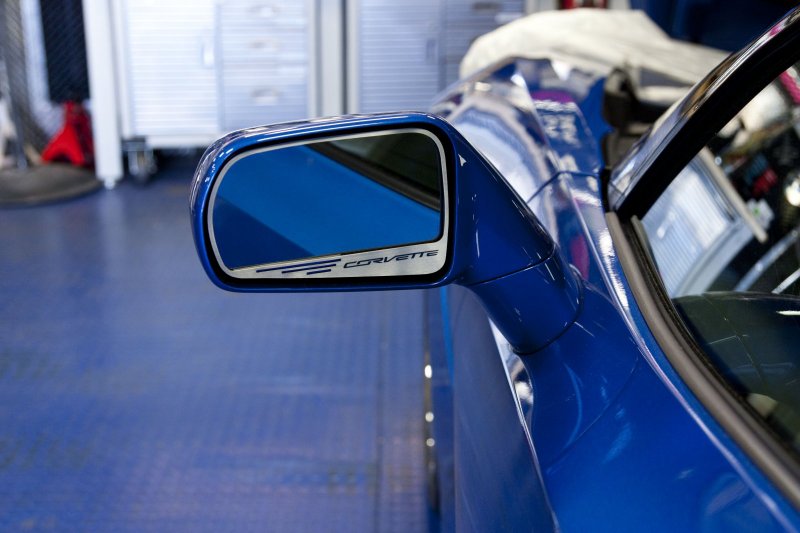 C7 Corvette Side Mirror Trim with CORVETTE Lettering