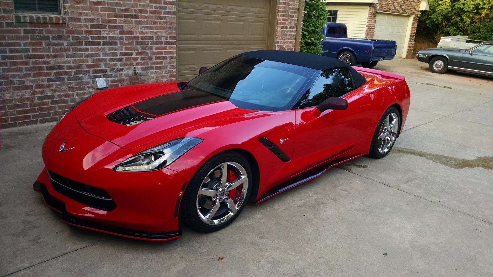 C7 Corvette Front Splitter Stage 2 Striped Signature Series