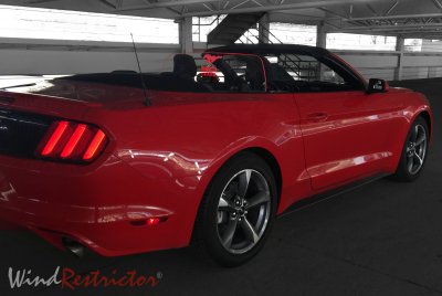 2015-2017 Ford Mustang Convertible Wind Restrictor Logo Wind Screen