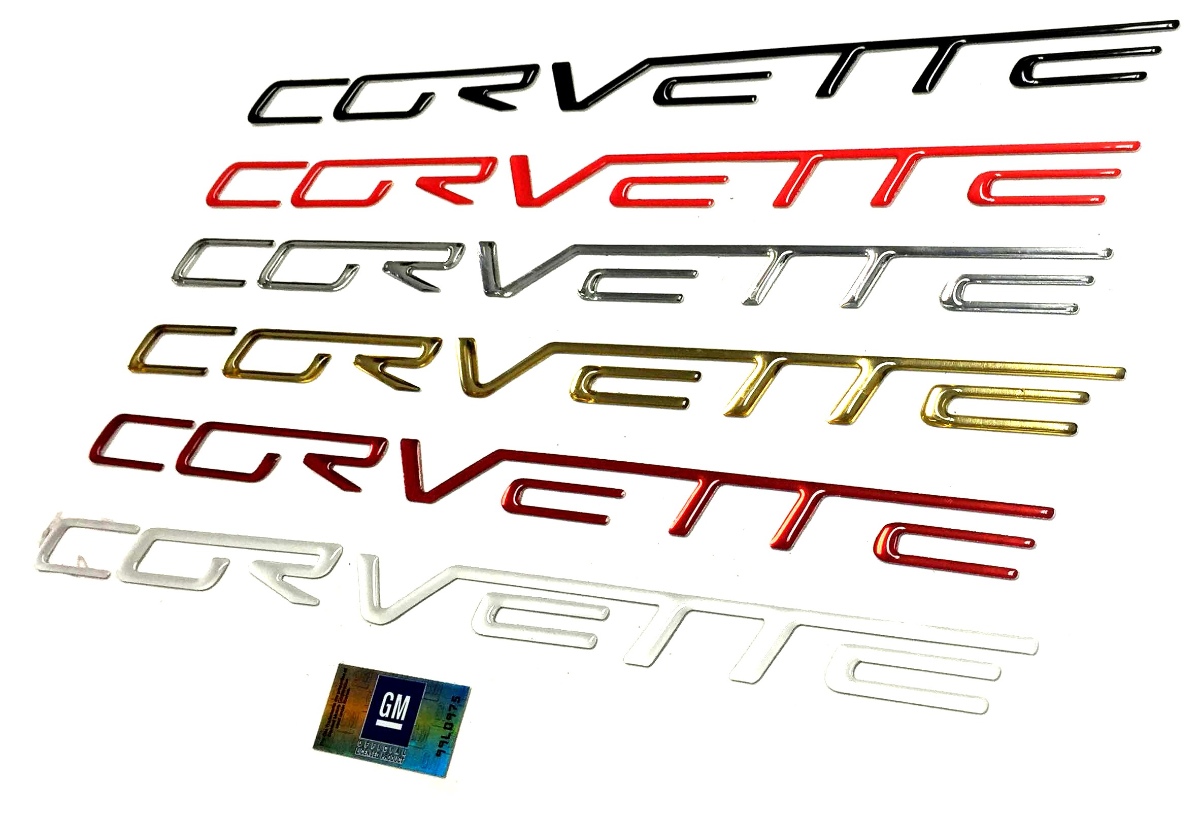 C6 corvette domed rear bumper lettering letters inserts