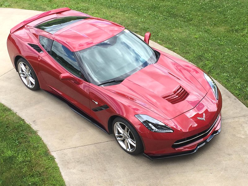 C7 Z06 carbon flash metallic front splitter