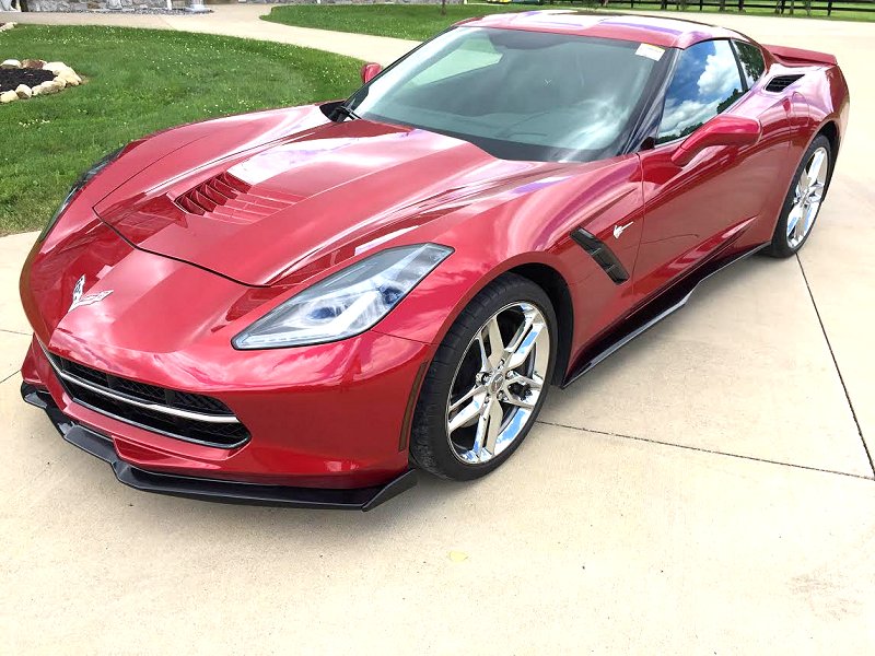 C7 Z06 Corvette Stingray Carbon flash front splitter