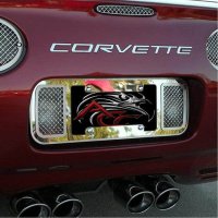 C5 1997-2004 Corvette Perforated Rear License Plate Frame Tag