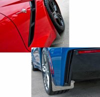 2014-2019 C7 Corvette Stainless/Carbon Fiber Wrap Splash Guards 4pc Kit