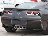C7 Corvette Stainless Steel Tail light Overlays w/Flags Logo
