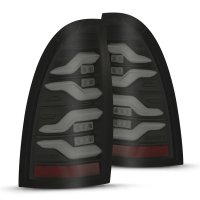 2005-2015 Tacoma AlphaRex LUXX-Series Black LED Tail Lights with Activation Light & Sequential Am...