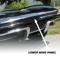 1963-1967 C2 Corvette Nose Panel Front Lower (Press Molded)