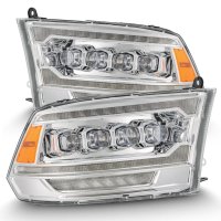 2009-2018 RAM 2500 AlphaRex LED Projector Headlights Plank Style with ACT Light and Sequential Si...