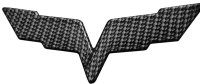 C6 2005-2013 Corvette Hydrocarbon Fiber Crossed Flags Emblem