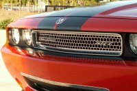 2008-2014 Dodge Challenger Grille Polished Overlay Style Upper Main