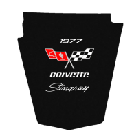 1977-1979 C3 Corvette Replacement Hood Liner w/Color Logo Emblem