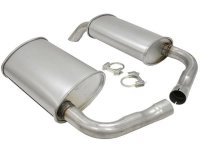 C3 1978 L48 Corvette Pair Aluminized Round Mufflers 2 1/4 Inch