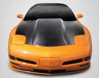 1997-2004 Corvette C5 Carbon Creations DriTech Cowl Hood - 1 Piece