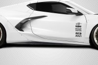 2020-2024 Corvette C8 Carbon Creations Gran Veloce Wide Body Side Skirt Rocker Panel Splitters - ...