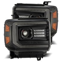 2014-2018 Sierra AlphaRex Luxx-Series LED Projector Headlights Black