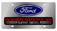 2004 Ford Power Stroke V8 Eurosport Daytona Stainless Steel License Plate