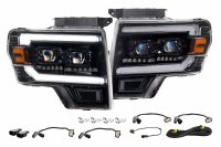 09-14 Ford F-150 Morimoto XB Evo Hybrid Headlights Pair Bi-LED Projectors DOT Compliant