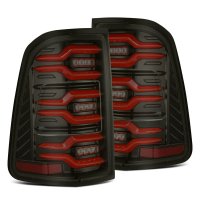 2019-2022 RAM 1500 AlphaRex LUXX LED Tail Lights Black/Red with ACT Light & Sequential Signal