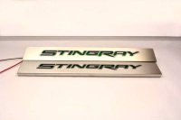 20141-2018 C7 Corvette Stingray Illuminated Logo Door Sill Plates
