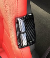 2014-2019 C7 Corvette Carbon Fiber Look Seat Belt Retainer Overlays