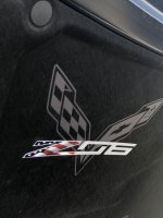 2015-2019 C7 Corvette Z06 Vinyl American Flag Hoodliner Emblem Overlay