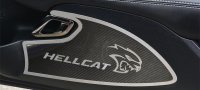 2015-2021 Challenger Dodge Hellcat Demon Stainless Carbon Fiber 2pc Door Badges