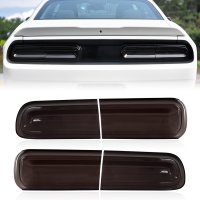 2015-2023 Dodge Challenger Molded Acrylic Tail Light Blackout Covers Smoked